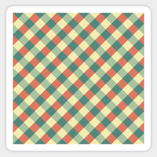 Geometric Checkered Pattern Sticker